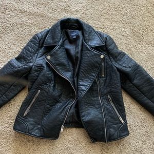 Black faux leather jacket